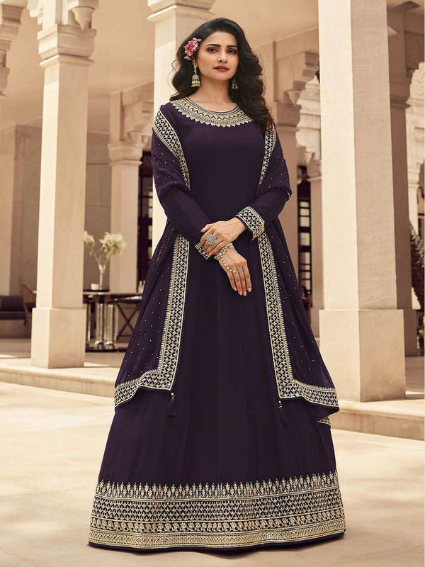 Buy Georgette Embroidery - Anarkali Suit Salwar Kameez - Indian Dress -  C600H | Fabricoz USA
