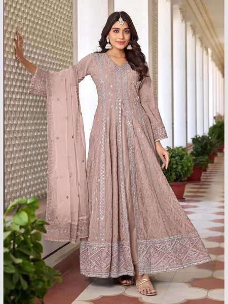 Georgette Salwar Kameez - Faux Georgette - Anarkali