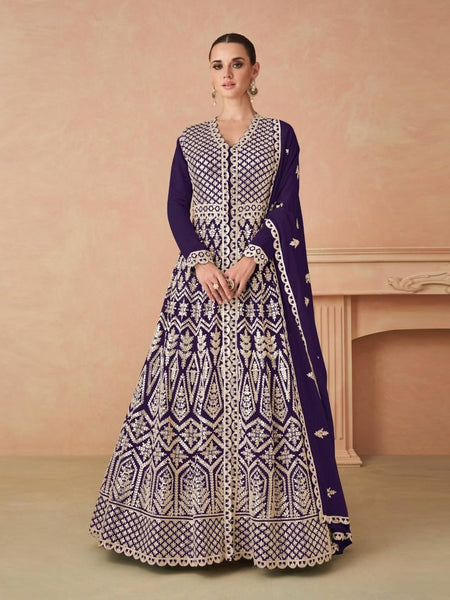  Indian Dress - Georgette Embroidery - Anarkali