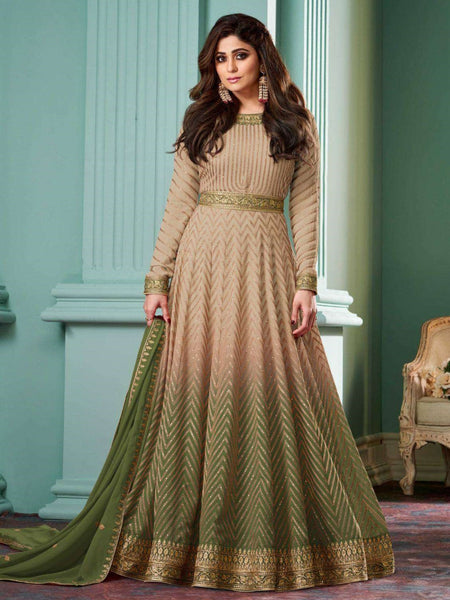 Silk Salwar Kameez - Real Georgette - Anarkali Dress