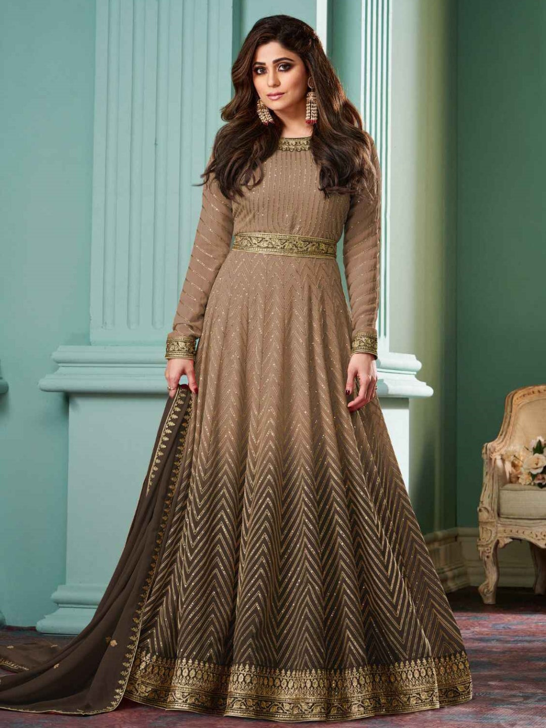 brown georgette dress Beatrice Georgette Dress Chocolate Size 0 by Lee Mathews