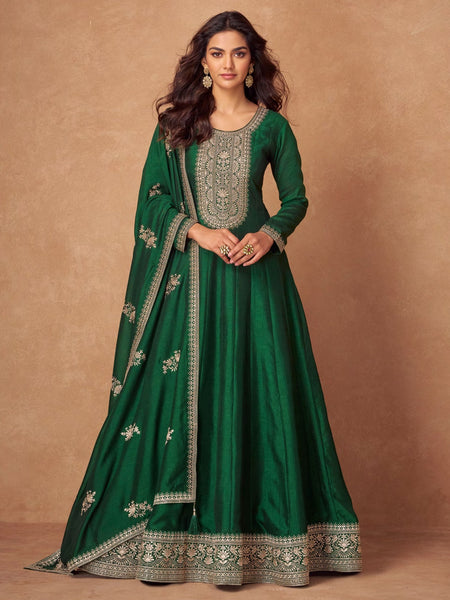 Party Indian Dress - Premium Silk - Anarkali Dress