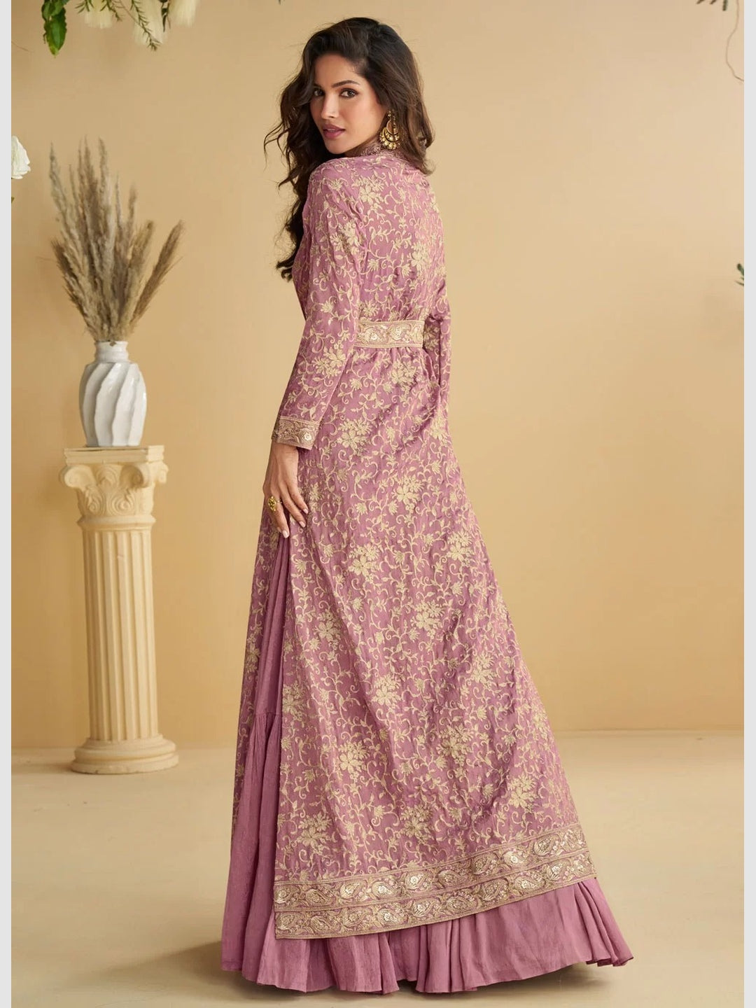 ankle length anarkali dresses pink net ankle length anarkali suit 1620