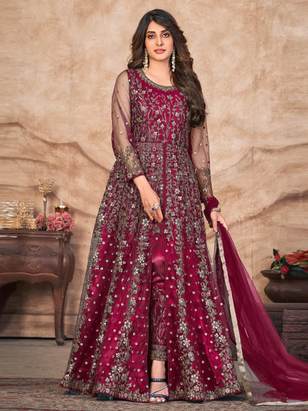 Net Salwar Kameez - Net Satin - Anarkali