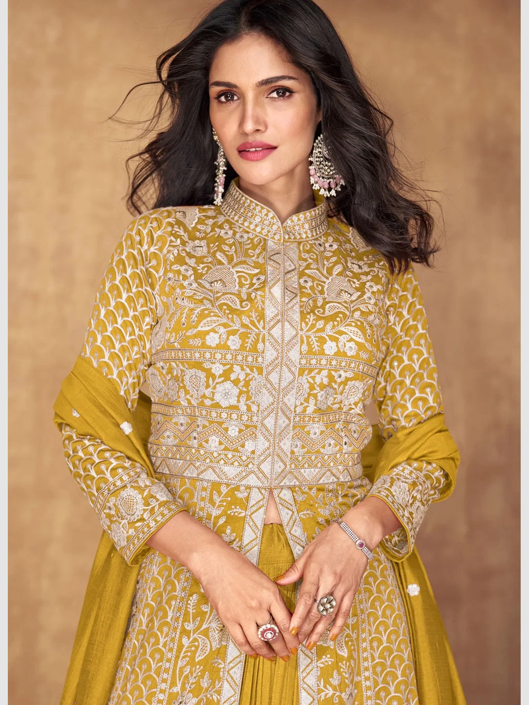 Golden Premium Silk - Salwar Kameez | Fabricoz USA Golden Premium Silk - Salwar Kameez | Fabricoz USA
