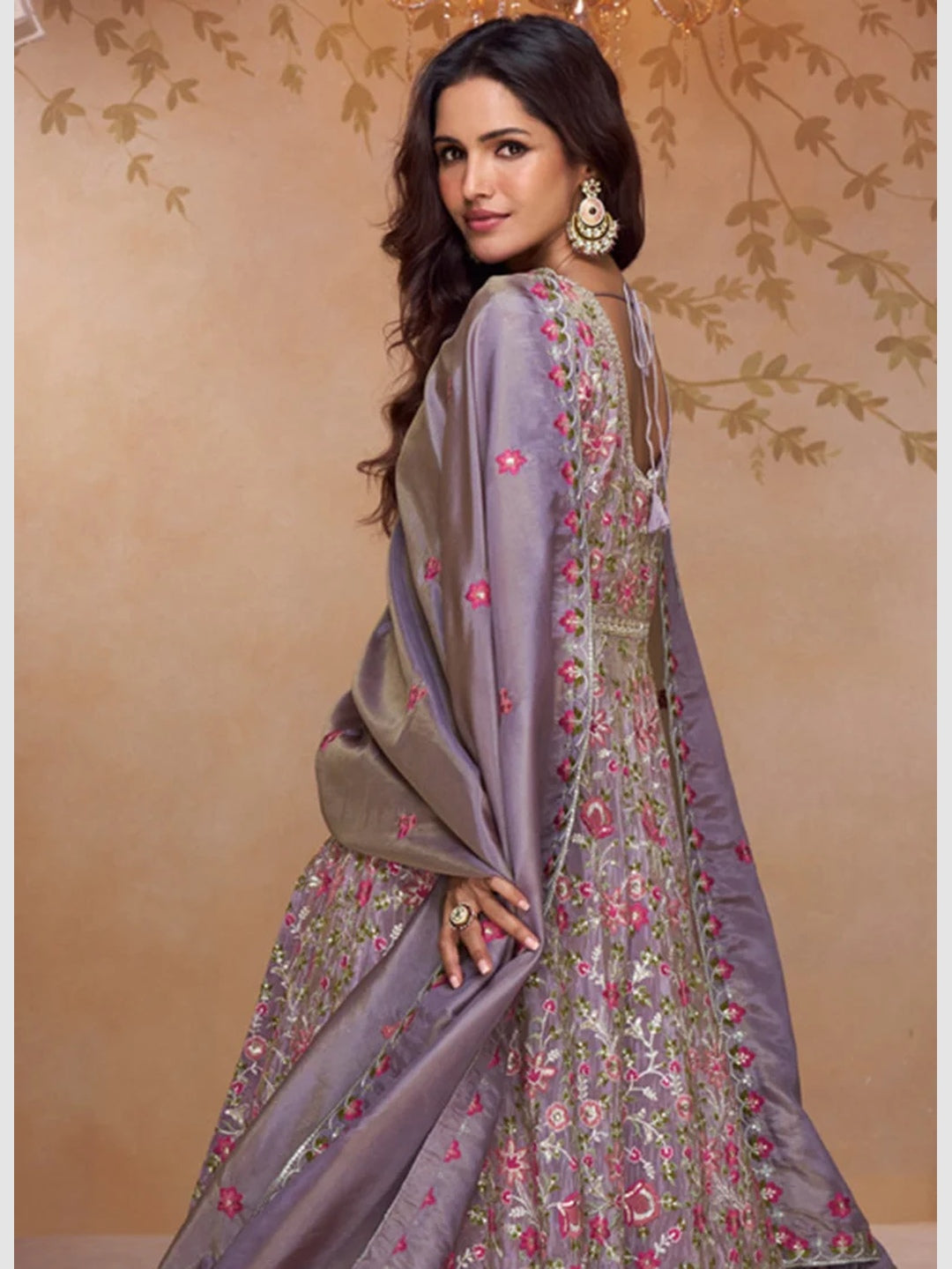 Art Silk - Anarkali Salwar Kameez | Fabricoz USA Art Silk - Anarkali Salwar Kameez | Fabricoz USA