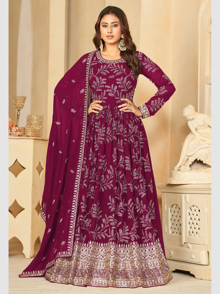 Net Salwar Kameez - Faux Georgette - Anarkali