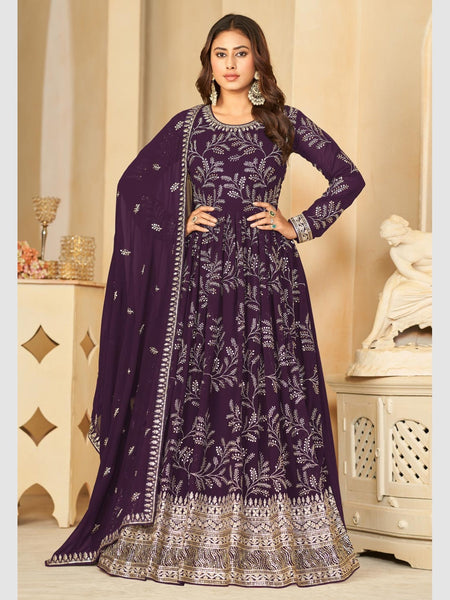 Net Indian Dress - Faux Georgette - Anarkali
