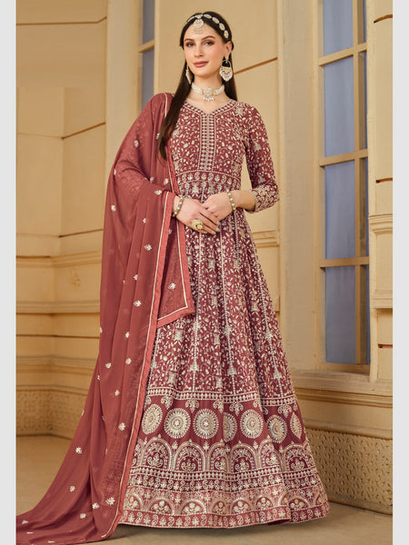  Salwar Kameez - Faux Georgette - Anarkali
