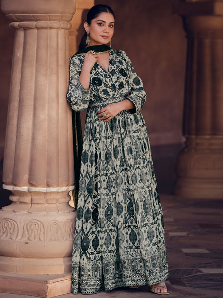  Salwar Kameez - Georgette & Net - Anarkali