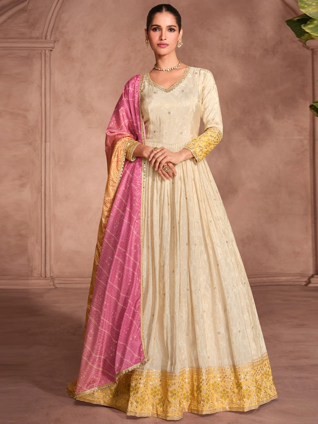open lace back dress Indian Wedding Party Wear Gown For Women 2023