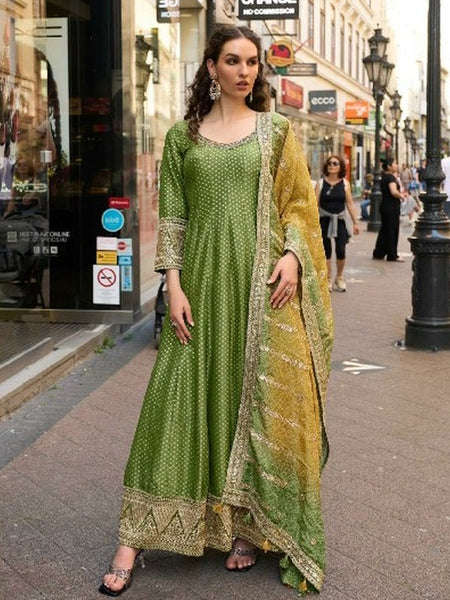 Viscose Silk - Anarkali Suit Salwar Kameez by Fabricoz USA