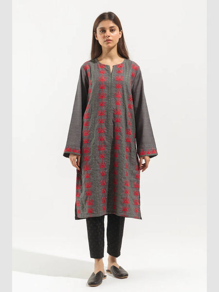 Pakistani Kurti - Embroidery on Dyed Yarn Kurti