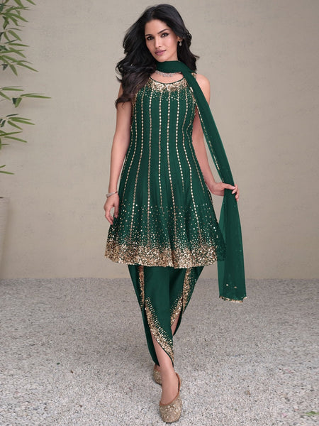 Party Salwar Kameez - Silk Net Embroidery