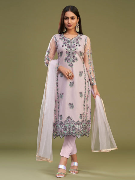 Pant Indian Dress - Net & Silk Embroidery