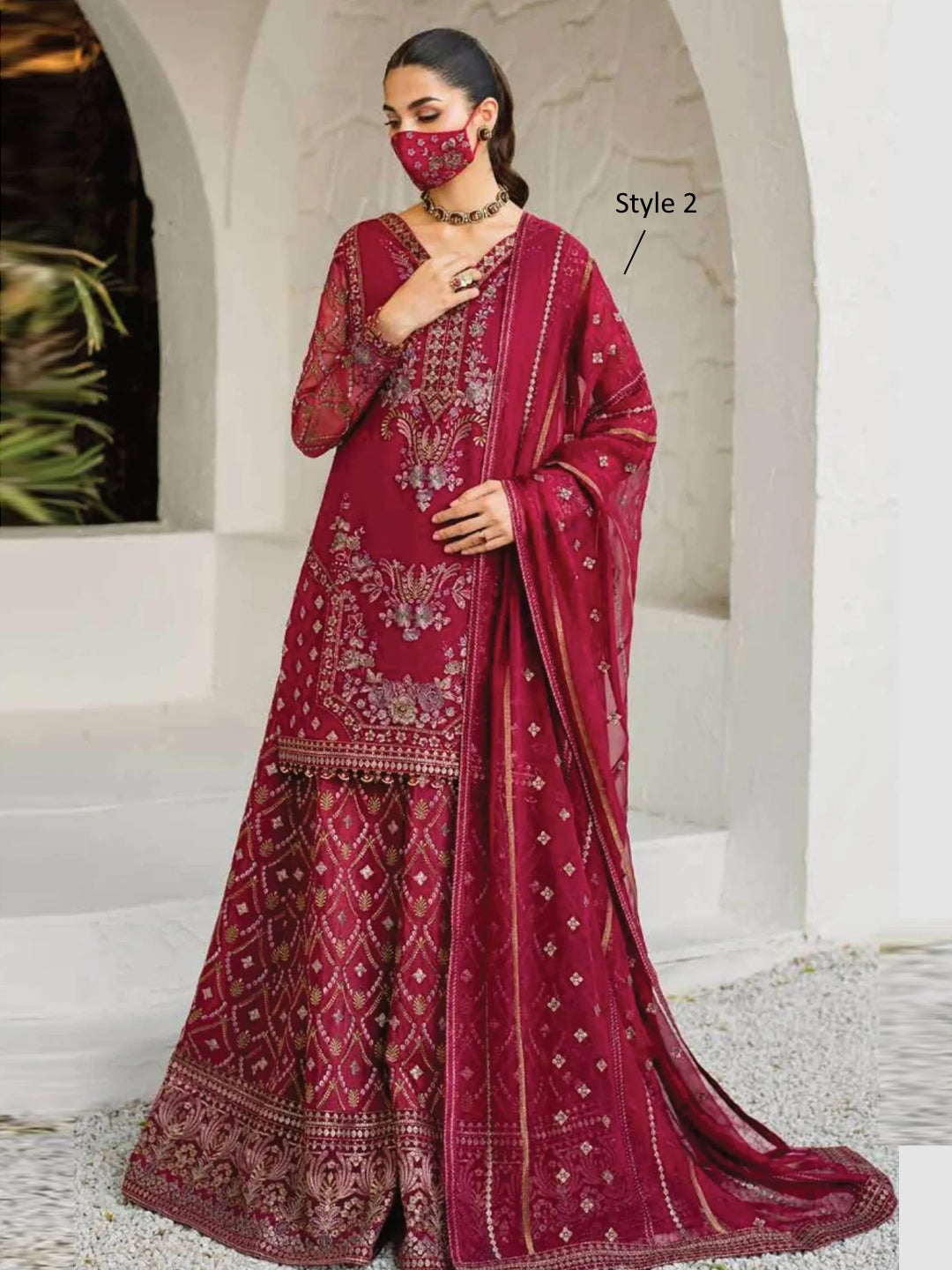 sachin and babi light blue dress Pakistani Red Dresses