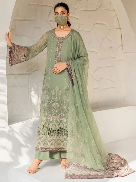 Pakistani Salwar Kameez - Designer Chiffon Embroidery