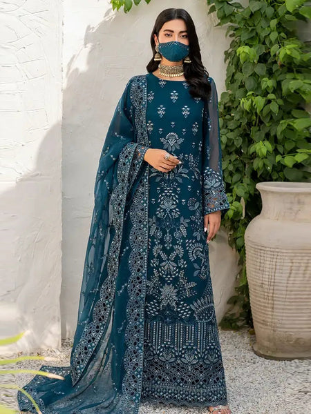 Pakistani Salwar Kameez - Designer Chiffon Embroidery