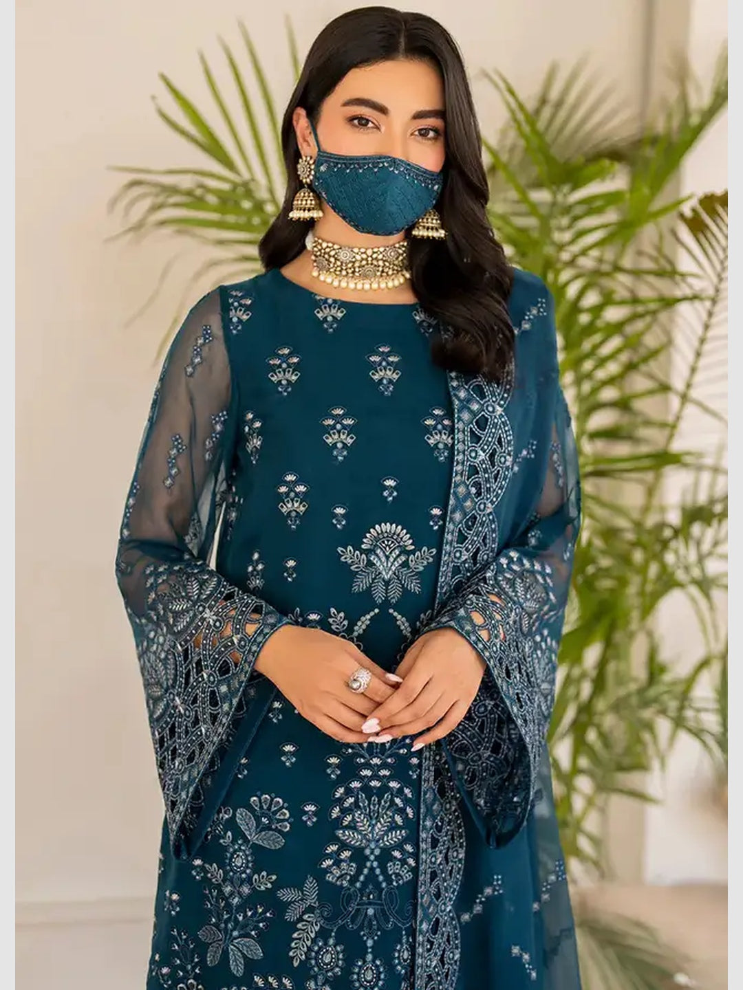 Designer Chiffon Embroidery Salwar Kameez