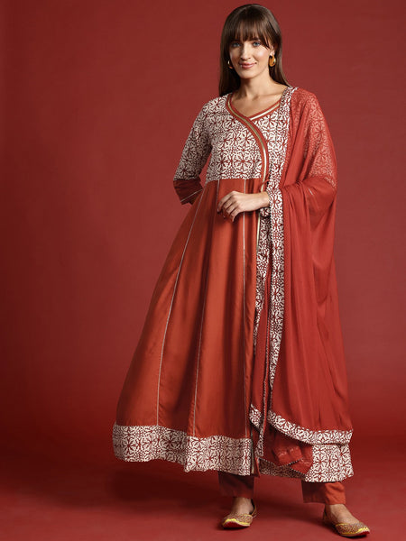 Kurti - Angrakha Gotta Patti Kurta Set