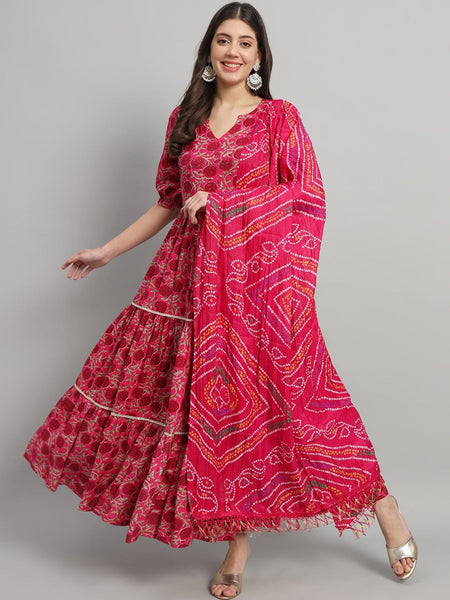 Kurti - Floral Printed Kurta Set