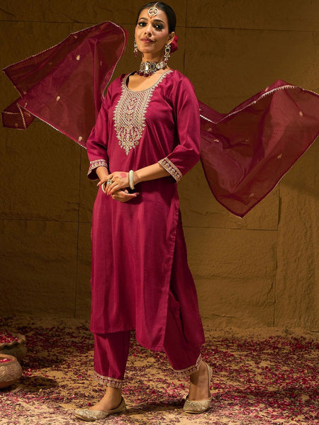 Kurti - Motifs Embroidered Kurta Set