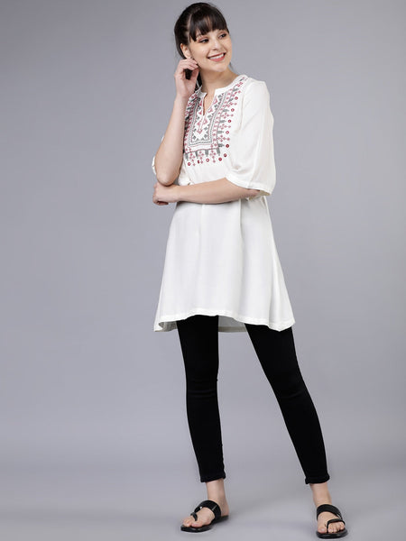 Kurti - Embroidered Viscose Kurti