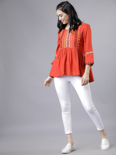 Kurti - Embroidered Viscose Kurti