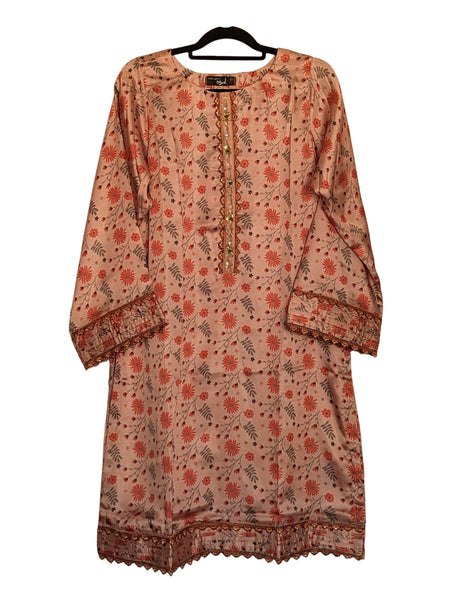 Pakistani Kurti - Embroidery on Silk Kurti