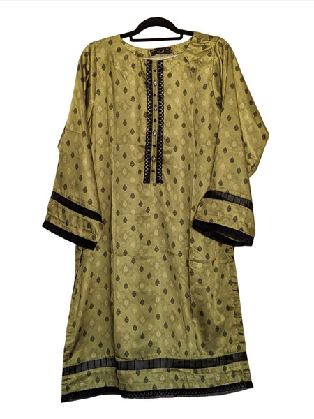 Pakistani Kurti - Embroidery on Silk Kurti