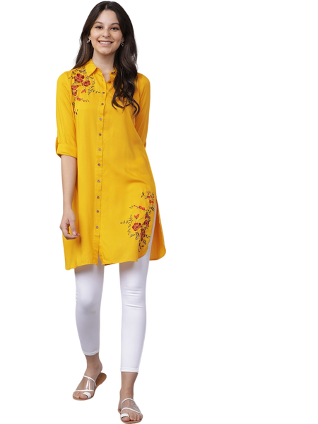 Kurti - Embroidered Viscose Kurti