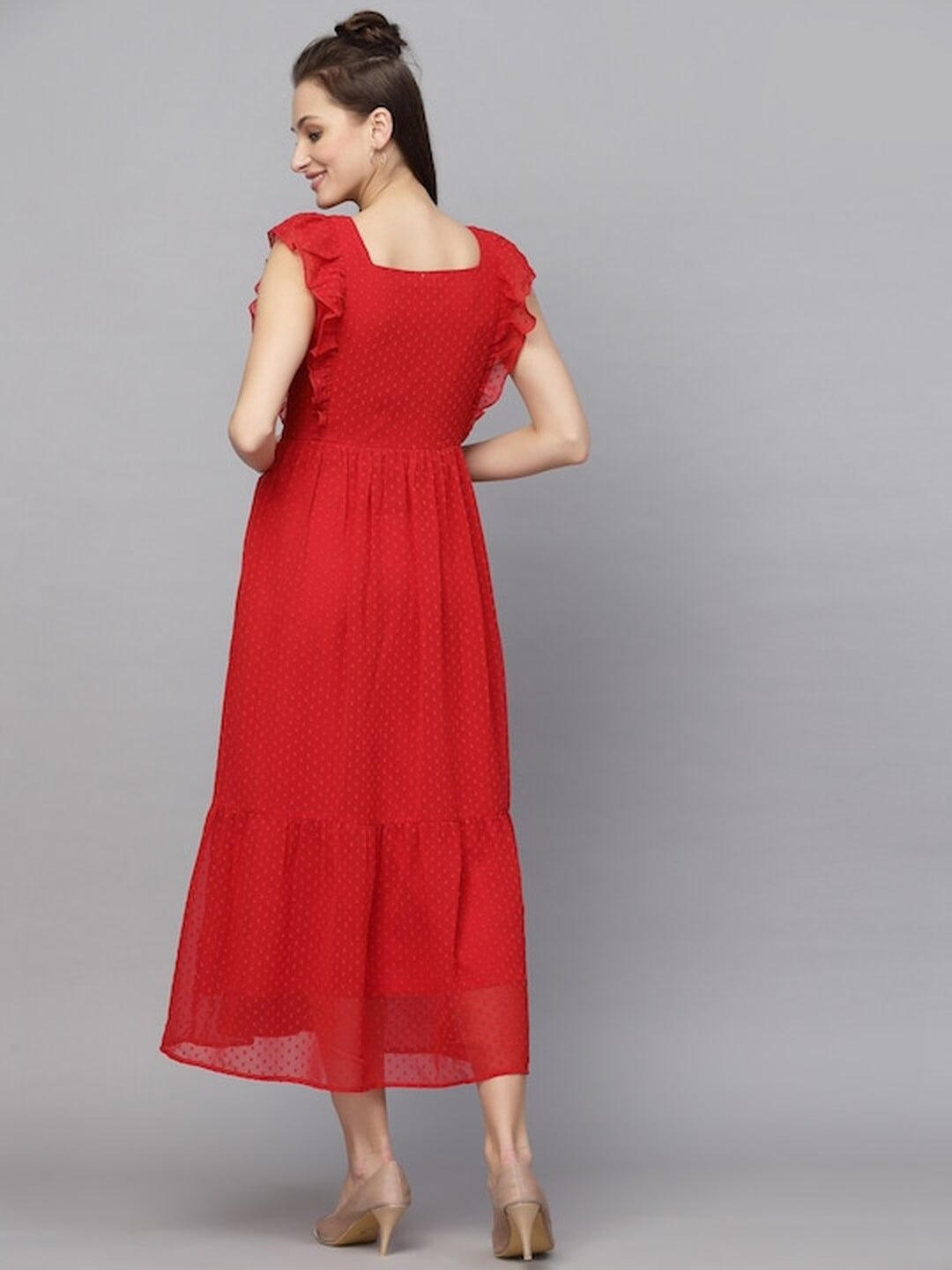 Georgette Fit and Flare Kurti 46" Georgette Fit and Flare Kurti 46"