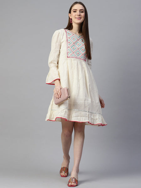 Kurti - Floral Embroidered Kurti