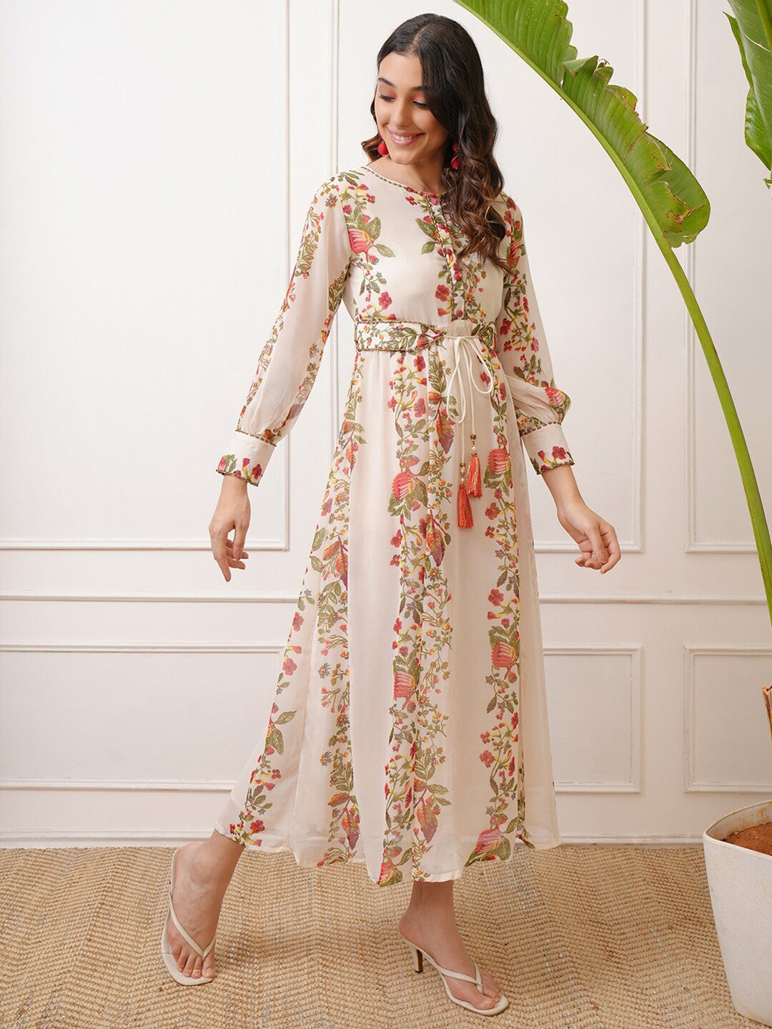 Floral A-Line Kurti 40" Floral A-Line Kurti 40"