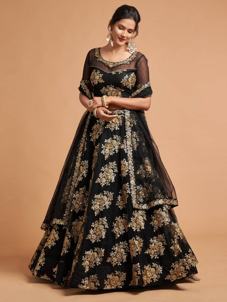 Net Lehenga Choli - Soft Net Embroidery