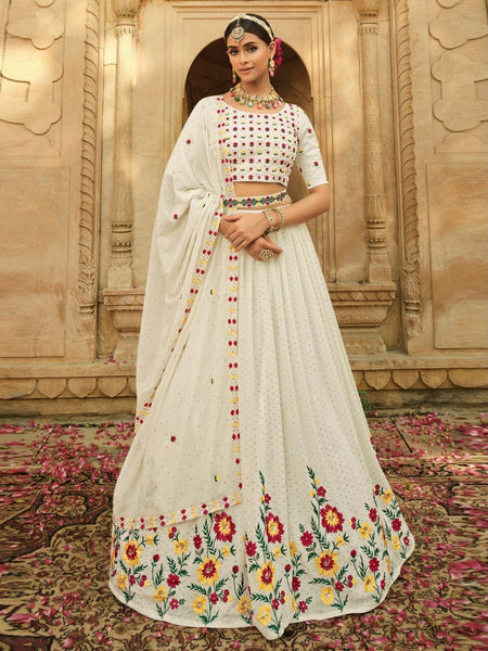 Wedding Lehenga Choli - Georgette Sequins Embroidery