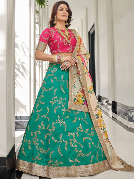 Silk Lehenga Choli - Art Silk Embroidery