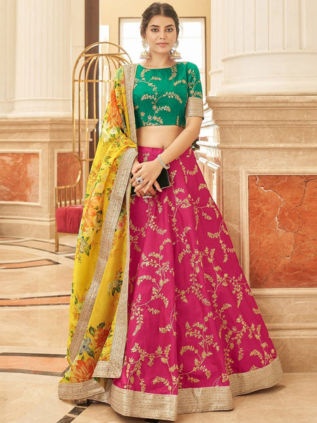 Silk Lehenga Choli - Art Silk Embroidery