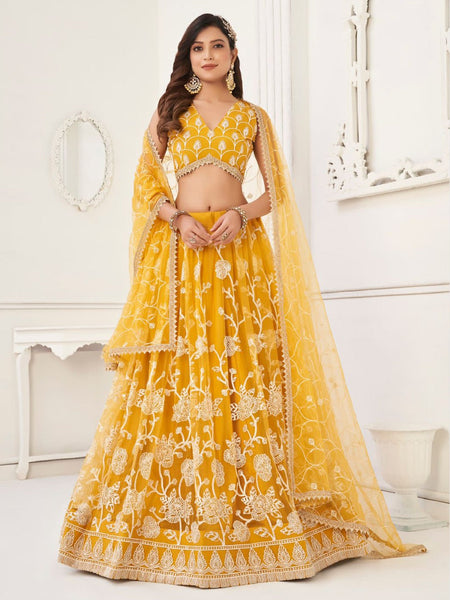 New Lehenga Choli - Butterfly Net Embroidery