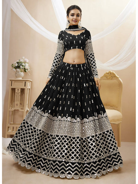Net Lehenga Choli - Georgette Embroidery