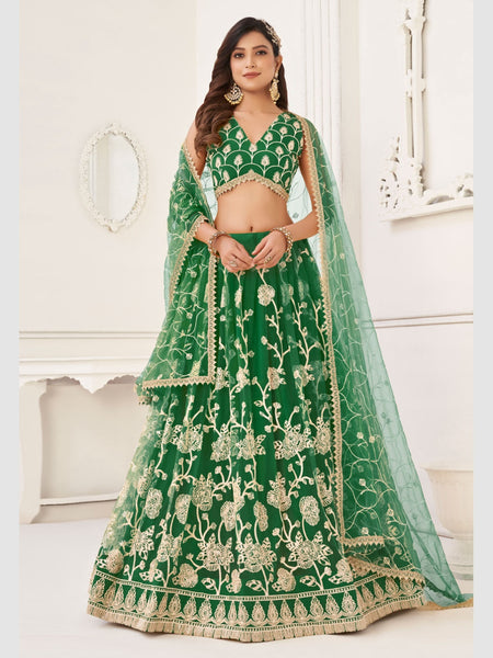  Lehenga Choli - Butterfly Net Sequence