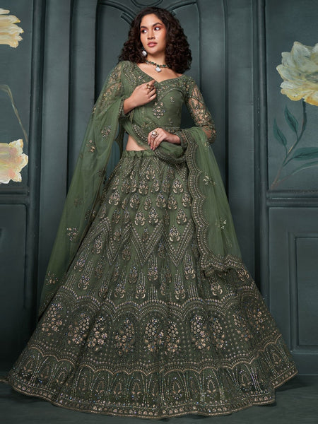 Net Lehenga Choli - Luxury Net Embroidery