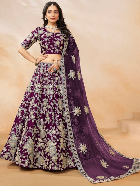 New Lehenga Choli - Net Art Silk Embroidery