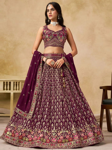 Georgette Sequins Embroidery Lehenga Choli
