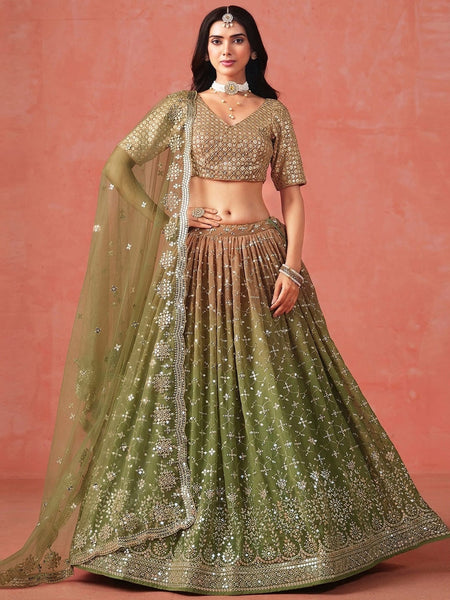 New Lehenga Choli - Sequins Zari Embroidery