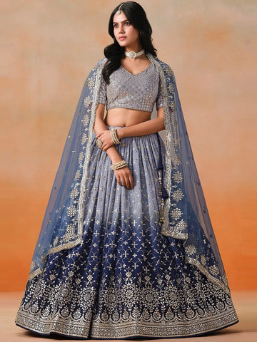 Sequins Zari Embroidery Lehenga Choli