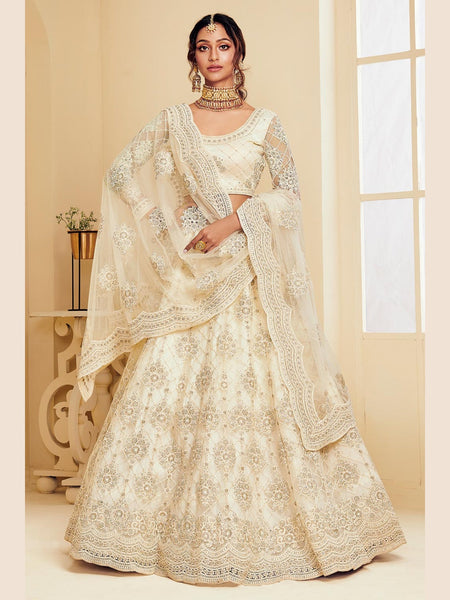 Silk Lehenga Choli - Silk & Net Embroidery