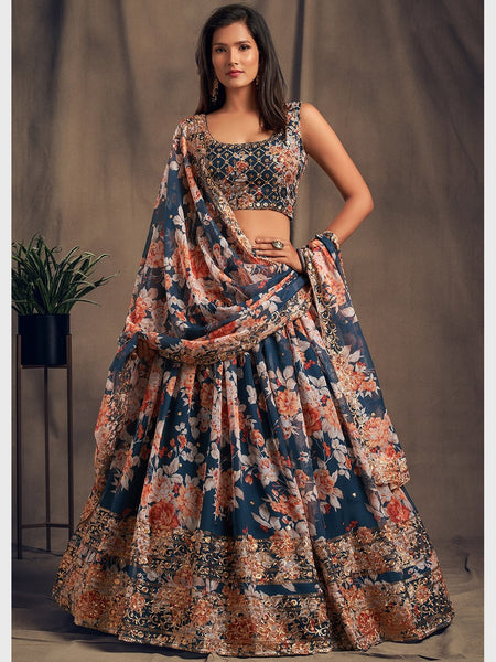  Lehenga Choli - Embroidery on Organza