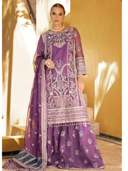 Pant Pakistani Dress - Designer Embroidered Organza