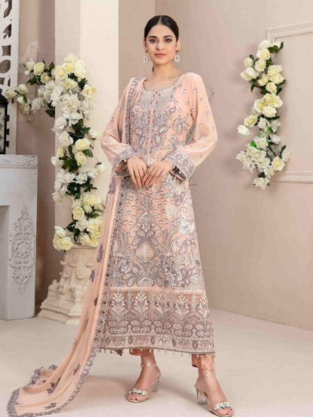 Pakistani Salwar Kameez - Embroidered Fancy Chiffon